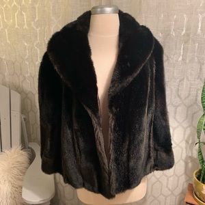 Vintage Faux Mink Cape